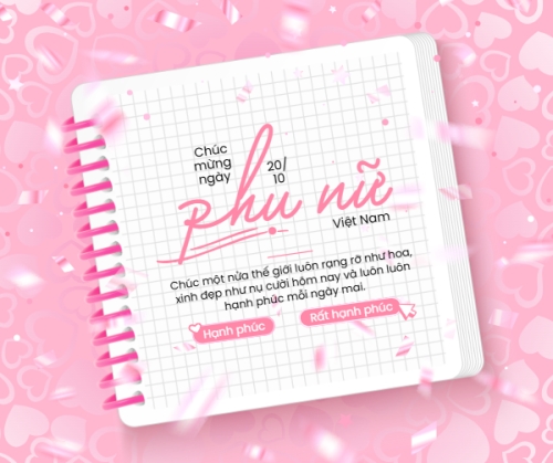 Mẫu thiết kế Bài đăng Facebook (ngang) 20/10, Ngày phụ nữ Việt Nam, Vietnamese Women's Day, phụ nữ, sự kiện, event, làm đẹp, beauty, thẩm mỹ, modern, hiện đại 1762307087