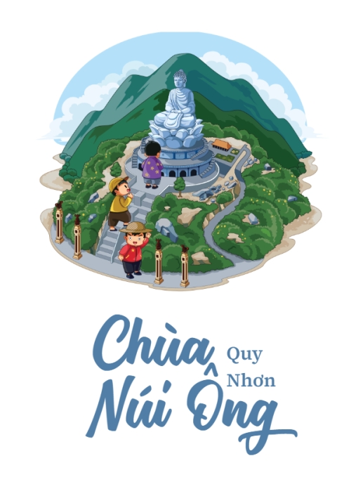 Mẫu thiết kế Sổ tay Chùa Núi Ông, Quy Nhơn, Việt Nam, địa danh, truyền thống, traditional, đơn giản, du lịch, travel 1762590280