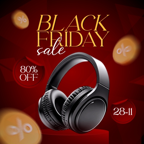 Mẫu thiết kế Bài đăng Facebook (vuông) Black Friday sale 1763579130