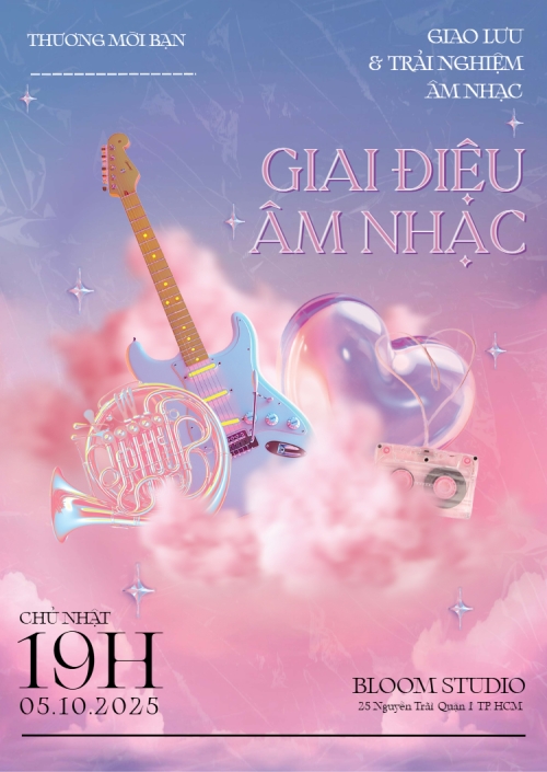 Mẫu thiết kế Thư mời Âm nhạc, music, văn nghệ, giải trí, acoustic, sự kiện, event, giao lưu, dễ thương, cute, đơn giản 1761979039