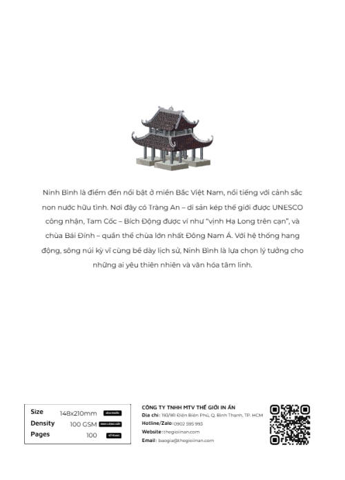 Mẫu thiết kế Sổ tay Ninh Bình, Việt Nam, địa danh, truyền thống, traditional, đơn giản, du lịch, travel 1762598832
