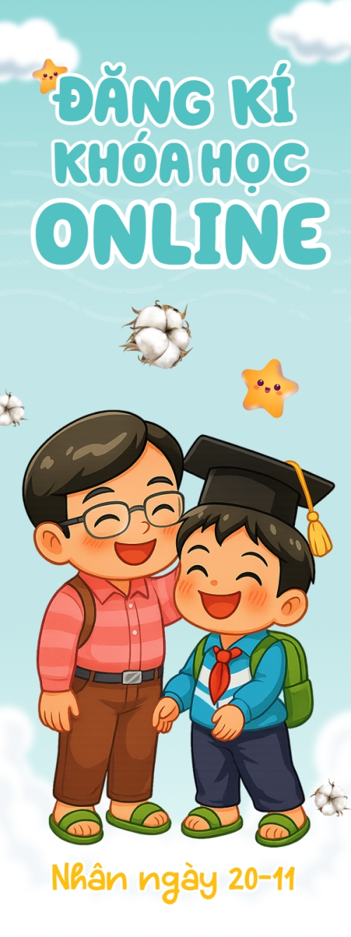 Mẫu thiết kế Standee Khóa học online 1764242497