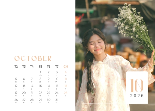 Mẫu thiết kế Lịch để bàn Tết, Xuân, Bính Ngọ, năm 2026, 2026, hiện đại, sang trọng, modern 1763584307