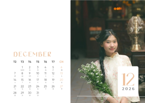 Mẫu thiết kế Lịch để bàn Tết, Xuân, Bính Ngọ, năm 2026, 2026, hiện đại, sang trọng, modern 1763584307