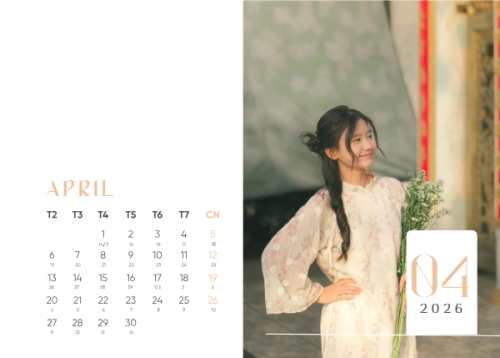 Mẫu thiết kế Lịch để bàn Tết, Xuân, Bính Ngọ, năm 2026, 2026, hiện đại, sang trọng, modern 1763584307