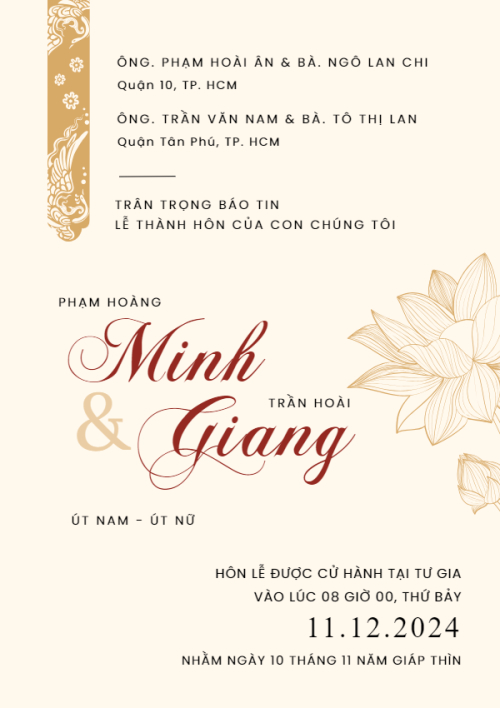 Mẫu thiết kế Ruột thiệp cưới Nét Duyên Việt Đỏ, truyền thống, traditional, dân gian 1761970347