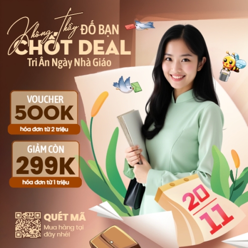 Mẫu thiết kế Bài đăng Facebook (vuông) Chốt deal tri ân 20/11 1763585065