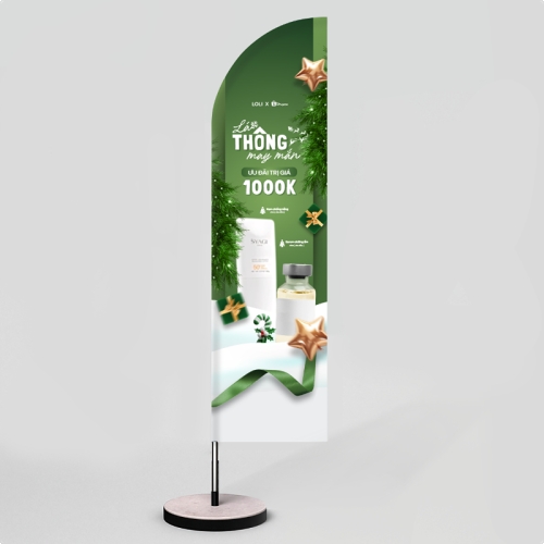 Mẫu thiết kế Cờ phướn Lá thông may mắn 1765340826