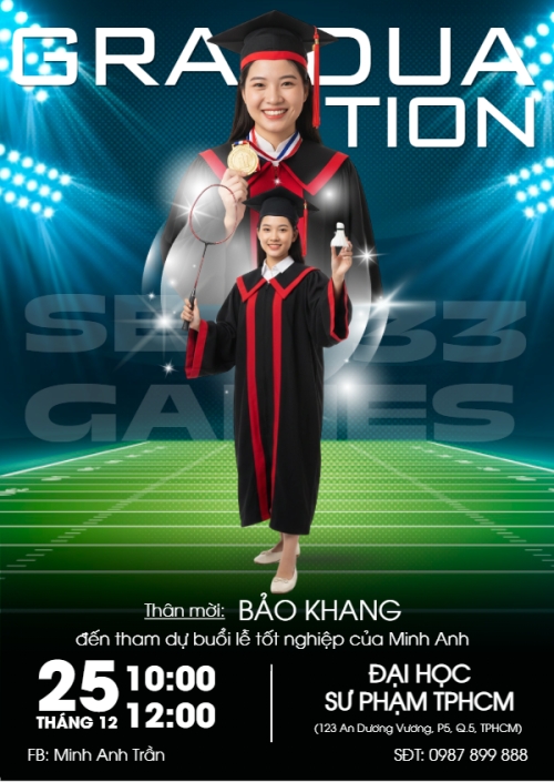 Mẫu thiết kế Thư mời Tốt nghiệp Seagames 33 1766115962