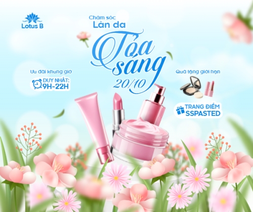 Mẫu thiết kế Bài post MXH ngang 20/10, Ngày phụ nữ Việt Nam, Vietnamese Women's Day, phụ nữ, sự kiện, event, làm đẹp, beauty, thẩm mỹ, modern, hiện đại 1765240191