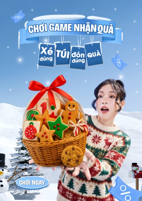 Mẫu thiết kế Poster chuẩn Chơi game nhận quà xé túi 1765707547