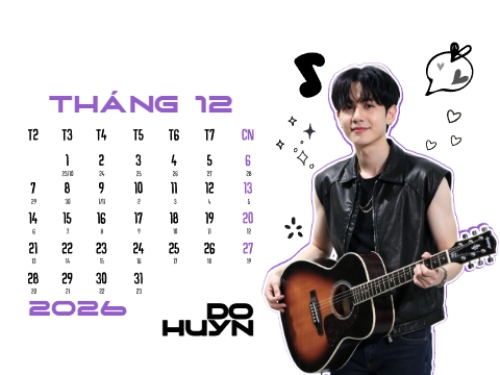 Mẫu thiết kế Lịch để bàn Thần tượng âm nhạc 1766782735