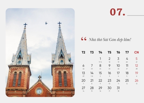 Mẫu thiết kế Lịch để bàn Danh lam thắng cảnh Việt Nam 1766788782