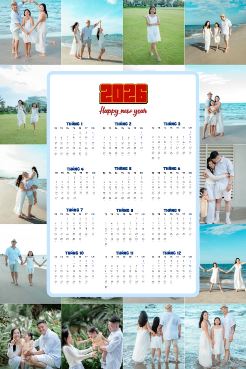 Mẫu thiết kế Lịch đơn treo tường Tổ ấm của chúng ta 1766782182