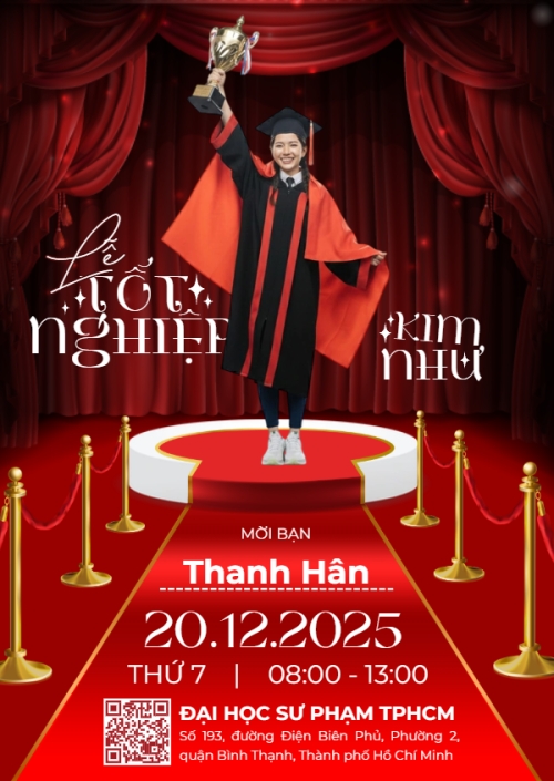 Mẫu thiết kế Thư mời Đăng quang tốt nghiệp 1766115962