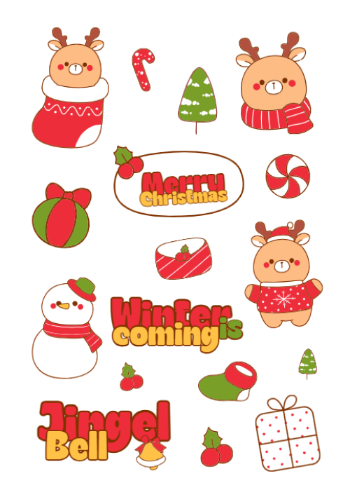 Mẫu thiết kế Nhãn Sticker - Sticker Sheets Giáng sinh, Christmas, Noel, 25/12, sự kiện, event, chương trình 1765173958