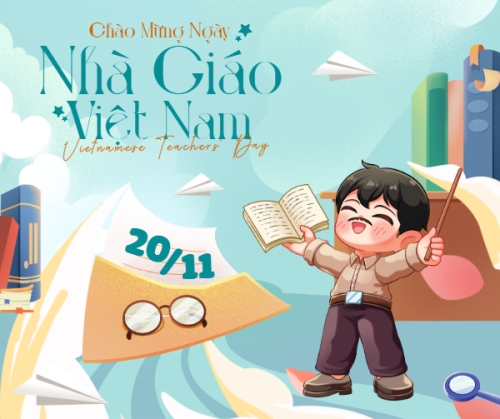 Mẫu thiết kế Bài post MXH ngang Mừng ngày Nhà Giáo Việt Nam 1765448556