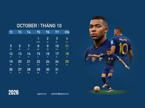 Mẫu thiết kế Lịch để bàn Thể thao bóng đá 1766789769