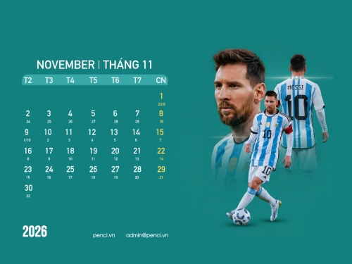 Mẫu thiết kế Lịch để bàn Thể thao bóng đá 1766789769
