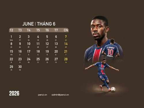 Mẫu thiết kế Lịch để bàn Thể thao bóng đá 1766789769