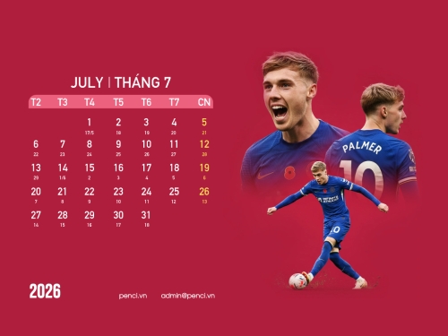 Mẫu thiết kế Lịch để bàn Thể thao bóng đá 1766789769