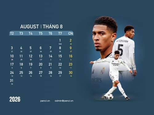 Mẫu thiết kế Lịch để bàn Thể thao bóng đá 1766789769