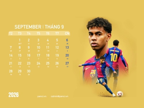 Mẫu thiết kế Lịch để bàn Thể thao bóng đá 1766789769