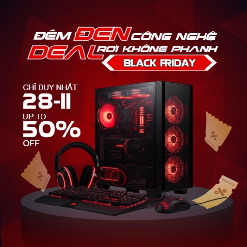 Mẫu thiết kế Bài post MXH vuông Đêm đen công nghệ 1765167982