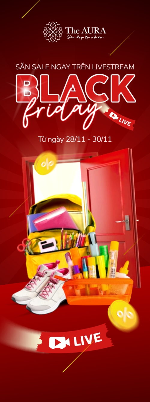 Mẫu thiết kế Standee Black friday dụng cụ học tập 1764555090