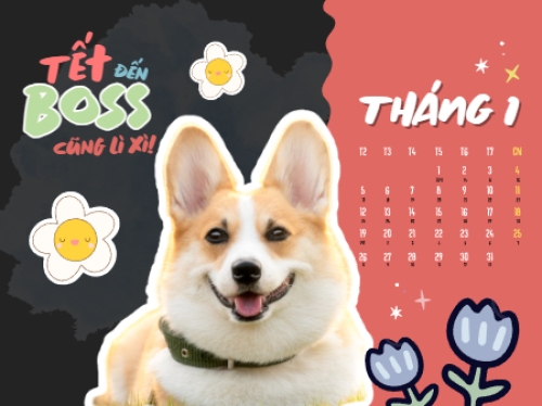 Mẫu thiết kế Lịch để bàn Thú cưng dễ thương 1766782736