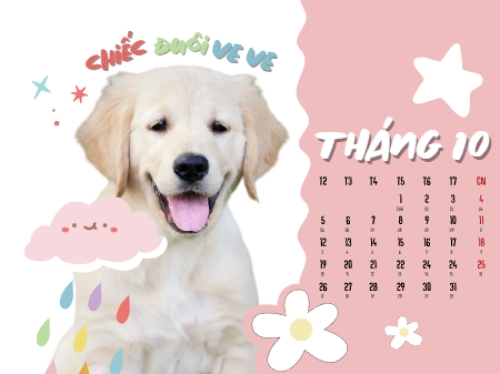 Mẫu thiết kế Lịch để bàn Thú cưng dễ thương 1766782736