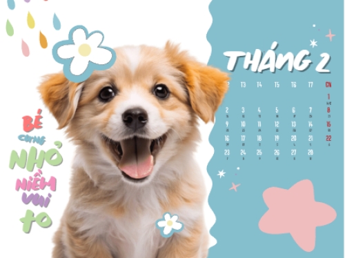 Mẫu thiết kế Lịch để bàn Thú cưng dễ thương 1766782736