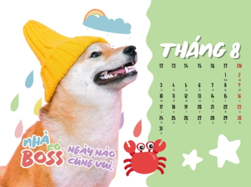 Mẫu thiết kế Lịch để bàn Thú cưng dễ thương 1766782736