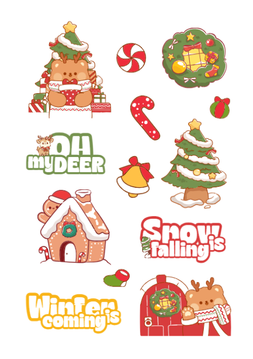 Mẫu thiết kế Nhãn Sticker - Sticker Sheets Giáng sinh, Christmas, Noel, 25/12, sự kiện, event, chương trình 1765173958