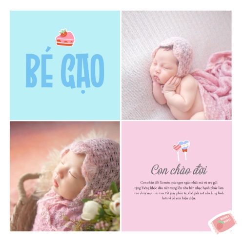 Mẫu thiết kế Photobook vuông Em bé, trẻ em, baby, kids, gia đình, family, dễ thương, cute 1765157255
