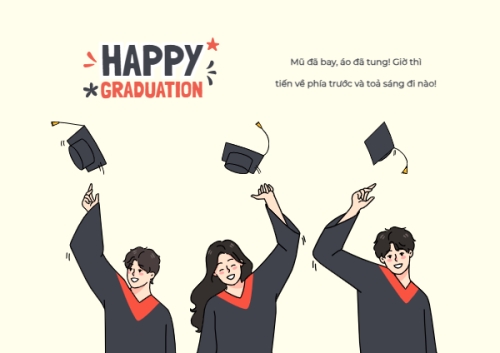 Mẫu thiết kế Thiệp chúc mừng Tốt nghiệp, kỉ yếu, Graduation, dễ thương, cute, bạn bè, friend 1765086105