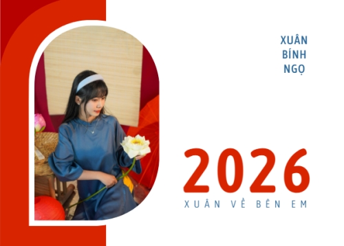 Mẫu thiết kế Lịch để bàn Tết, Xuân, Bính Ngọ, năm 2026, 2026, hiện đại, sang trọng, modern 1766789117