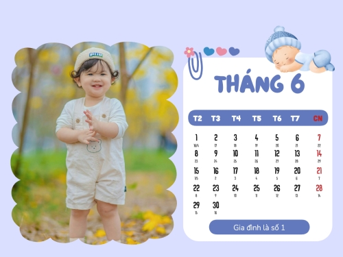 Mẫu thiết kế Lịch để bàn Gia đình và em bé 1766782735