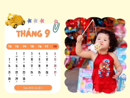 Mẫu thiết kế Lịch để bàn Gia đình và em bé 1766782735