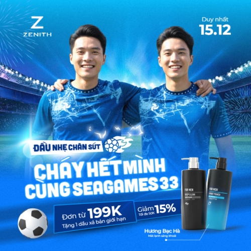 Mẫu thiết kế Bài post MXH vuông Đầu nhẹ chân sút cháy hết mình cùng Seagame 33 1766003223