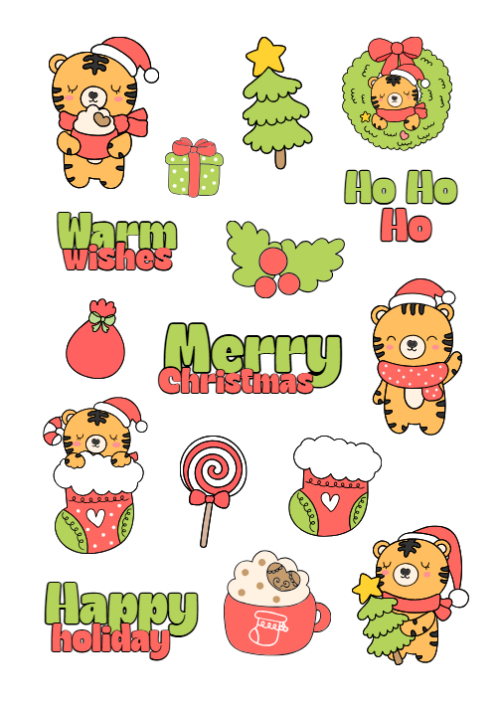 Mẫu thiết kế Nhãn Sticker - Sticker Sheets Giáng sinh, Christmas, Noel, 25/12, sự kiện, event, chương trình 1765173958
