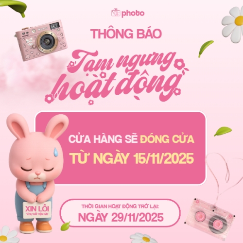 Mẫu thiết kế Bài post MXH vuông Thông báo tạm dừng hoạt động 1765126759