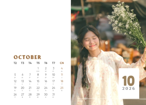 Mẫu thiết kế Lịch để bàn Tết, Xuân, Bính Ngọ, năm 2026, 2026, hiện đại, sang trọng, modern 1766789117