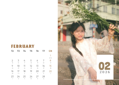 Mẫu thiết kế Lịch để bàn Tết, Xuân, Bính Ngọ, năm 2026, 2026, hiện đại, sang trọng, modern 1766789117