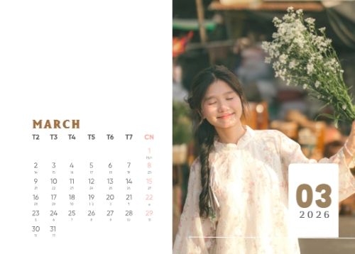 Mẫu thiết kế Lịch để bàn Tết, Xuân, Bính Ngọ, năm 2026, 2026, hiện đại, sang trọng, modern 1766789117