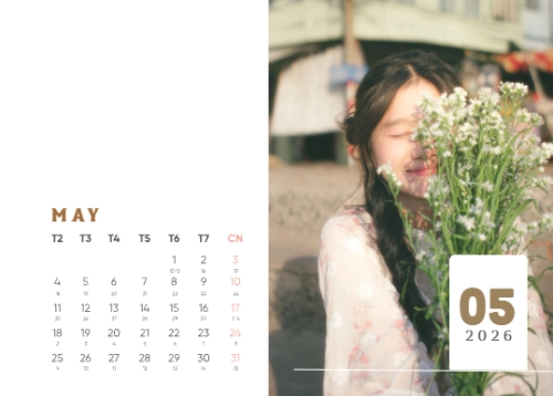 Mẫu thiết kế Lịch để bàn Tết, Xuân, Bính Ngọ, năm 2026, 2026, hiện đại, sang trọng, modern 1766789117