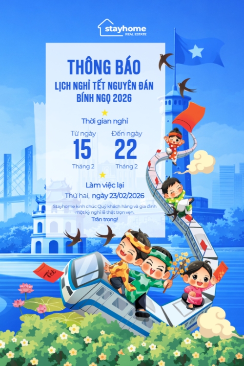 Mẫu thiết kế Bài post MXH dọc Thông báo lịch nghỉ tết nguyên đán Bính Ngọ 2026 1768317229