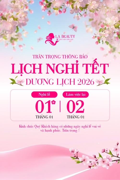 Mẫu thiết kế Bài post MXH dọc Thông báo lịch nghỉ Tết dương lịch 2026 1768317228