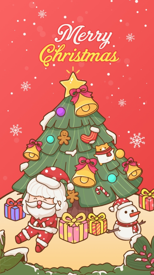 Mẫu thiết kế Hình nền điện thoại Merry Christmas 1769680335