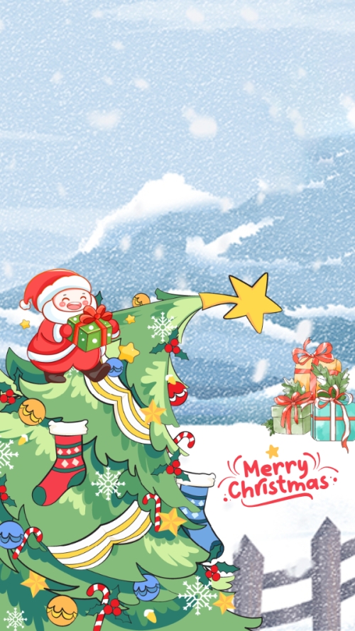 Mẫu thiết kế Hình nền điện thoại Giáng sinh ngộ nghĩnh 1769680335